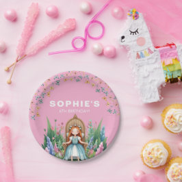 Enchanted Woodland Fairy Princess Verjaardag Papieren Bordje