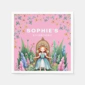 Enchanted Woodland Fairy Princess Verjaardag Servet (Voorkant)
