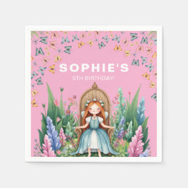Enchanted Woodland Fairy Princess Verjaardag Servet