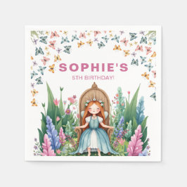 Enchanted Woodland Fairy Princess Verjaardag Servet