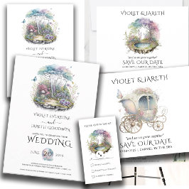 Enchanted Woodland Fairy Wedding Kaart