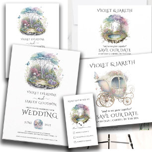 Enchanted Woodland Fairy Wedding Kaart