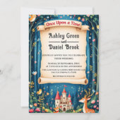 Enchanted Woodland Forest Castle Sprookjeshuwelijk Kaart (Voorkant)