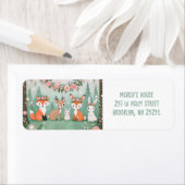 Enchanted Woodland Forest Creatures Baby shower Etiket (Insitu)