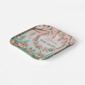 Enchanted Woodland Forest Creatures Baby shower Papieren Bordje (Gebogen)