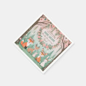 Enchanted Woodland Forest Creatures Baby shower Servet (Hoek)