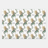 Enchanted Woodland Forest Dragon Birthday Inpakpapier Vel (Voorkant 3)