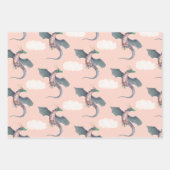 Enchanted Woodland Forest Dragon Birthday Inpakpapier Vel (Voorkant)