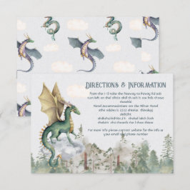 Enchanted Woodland Forest Dragon - Info-kaart RSVP Kaartje