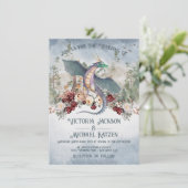 Enchanted Woodland Forest Dragon Wedding Kaart (Staand voorkant)