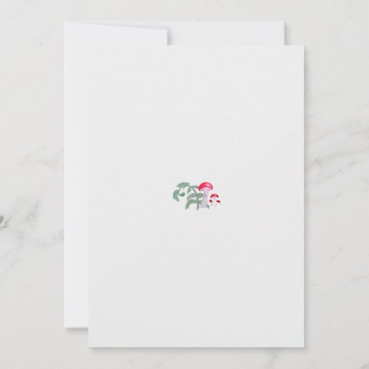 Enchanted Woodland Forest Neutraal Schattige Baby  Kaart (Achterkant)