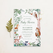 Enchanted Woodland Forest Neutraal Schattige Baby  Kaart