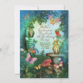 Enchanted Woodland Forest Party Invitation Kaart
