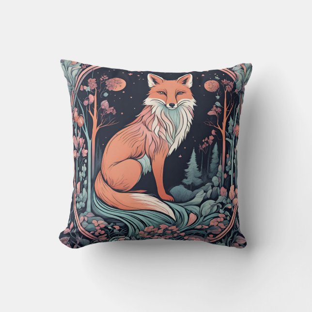 Enchanted Woodland Fox D16 Kussen (Voorkant)