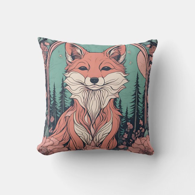 Enchanted Woodland Fox D7 Kussen (Voorkant)