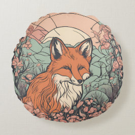 Enchanted Woodland Fox D9 Rond Kussen