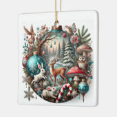 Enchanted Woodland Kerstversiering – Magisch Na Keramisch Ornament (Links)