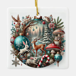Enchanted Woodland Kerstversiering – Magisch Na Keramisch Ornament