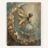 Enchanted Woodland Leaf Fairy Fantasy Personalized Notitieboek (Voorkant)