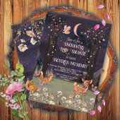 Enchanted Woodland Moonlight Baby shower Kaart
