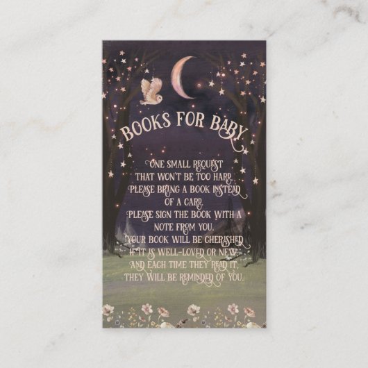 Enchanted Woodland Moonlight Boeken voor Baby Visitekaartje (Voorkant)