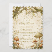 Enchanted Woodland Mushroom Baby Shower Kaart (Voorkant)
