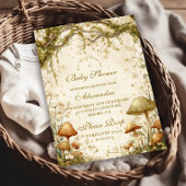 Enchanted Woodland Mushroom Baby shower Kaart