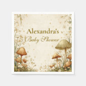 Enchanted Woodland Mushroom Baby shower Servet (Voorkant)