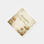 Enchanted Woodland Mushroom Baby shower Servet (Hoek)