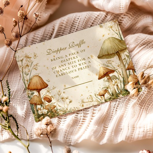 Enchanted Woodland Mushroom Diapper Raffle Informatiekaartje