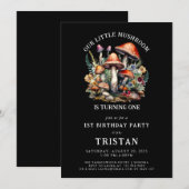 Enchanted Woodland Mushrooms Woodland 1e verjaarda Kaart (Voorkant / Achterkant)