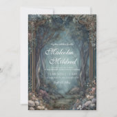 Enchanted Woodland Path Wedding Kaart (Voorkant)