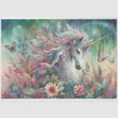 Enchanted Woodland Unicorn Butterflies Decoupage  Tissuepapier (Voorkant)