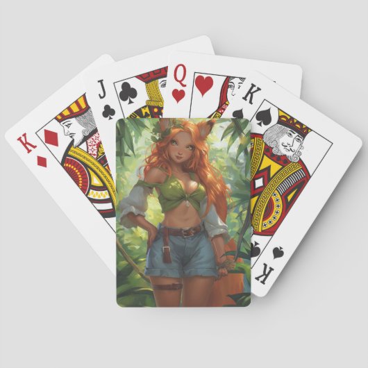 Enchanted Woodland Wanderer Fusona Pokerkaarten (Achterkant)