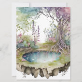 Enchanted Woodland Waterverf Wedding Kaart (Achterkant)