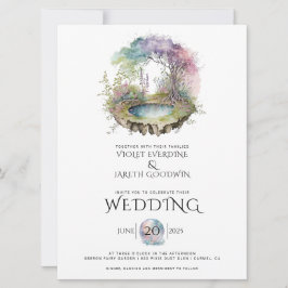 Enchanted Woodland Waterverf Wedding Kaart