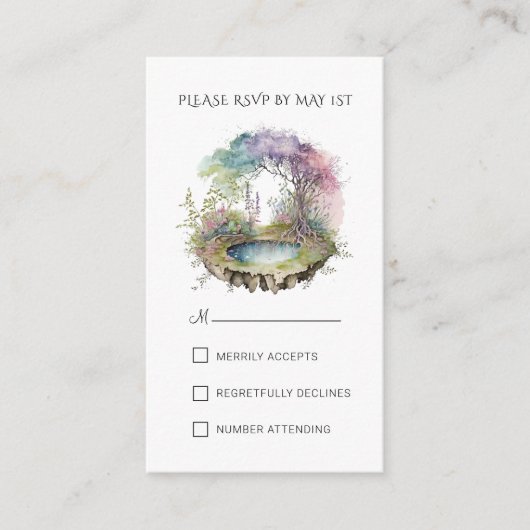 Enchanted Woodland Wedding Informatiekaartje (Voorkant)