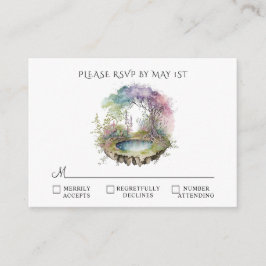 Enchanted Woodland Wedding RSVP Informatiekaartje
