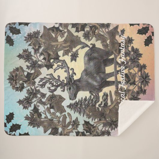 "Enchanted World" Sherpa Deken (Voorkant (horizontaal))