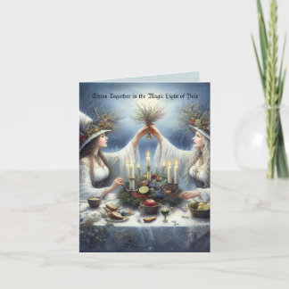 Enchanted Yule Celebration Flat Holiday Card Kaart