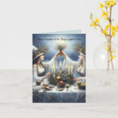 Enchanted Yule Celebration Flat Holiday Card Kaart (Gele Bloem)