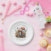 EnchantedForest Paddenstoelen Baby shower Papier B Papieren Bordje (Feest)