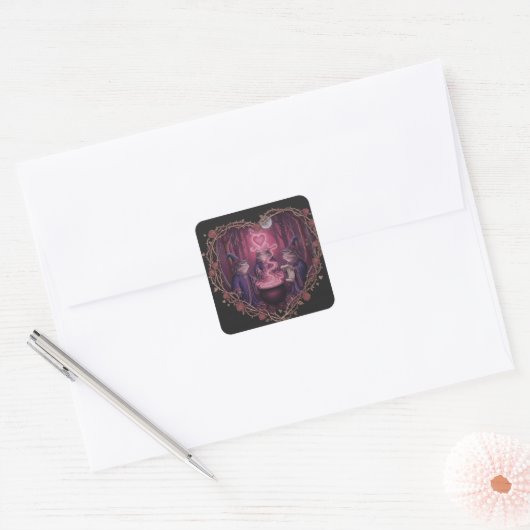 EnchantedFrogWitch Vierkante Sticker (Envelop)