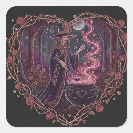 EnchantedHeart Vierkante Sticker (Voorkant)