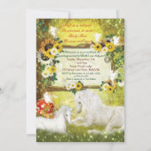 Enchanteerde Unicorn Baby Shower-uitnodigingen Kaart (Achterkant)