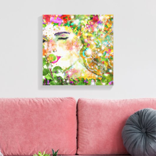 Enchanterende godin canvas afdruk (Insitu (Woonkamer))