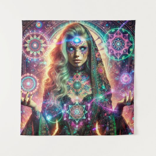Enchanterende godin wandkleed (Voorkant)