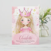 Enchanterende Princess Celebration Invitation Kaart (Staand voorkant)
