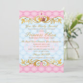 Enchanterende,  prinses Birthday-uitnodigingen Kaart (Staand voorkant)