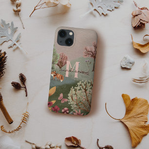 Enchanterende Woodland Scene Colored Pencil Monogr Case-Mate iPhone Case